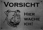 Old English Bulldog | Edelstahl Warnschild